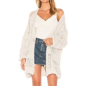 Free People Saturday Morning Cardigan- ivory size xs